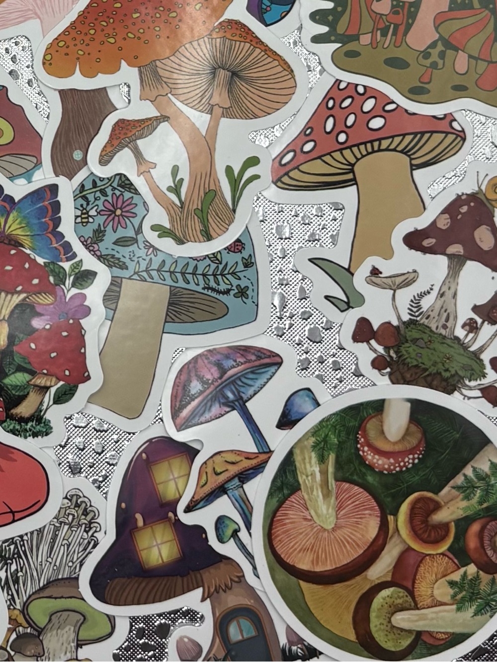 40 + Mushroom Stickers for Water Bottles in Colorful Mushroom Designs - Picture 6 of 6